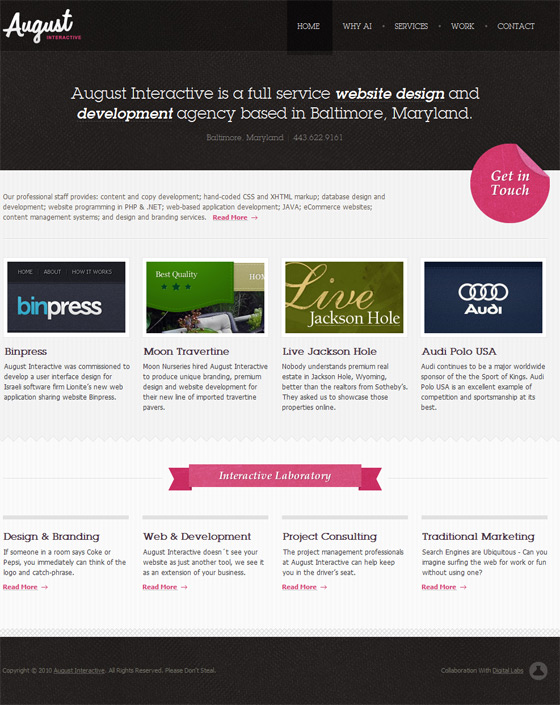 August Interactive | Web Design
